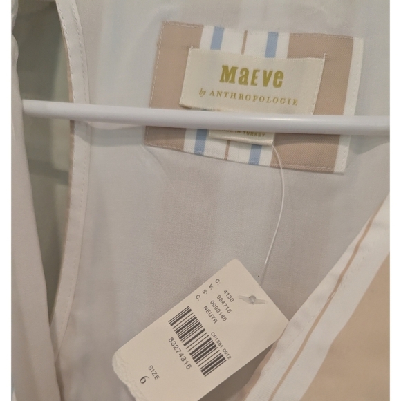 NWT Anthropologie X Maeve Assymetrical Wrap Halter Neck Shirt Dress Size 6 - Picture 6 of 11